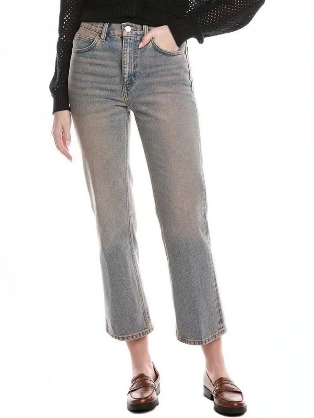 Re/Done Women’s 70s Loose Flare High Rise Jeans In Tinted Blush 26
